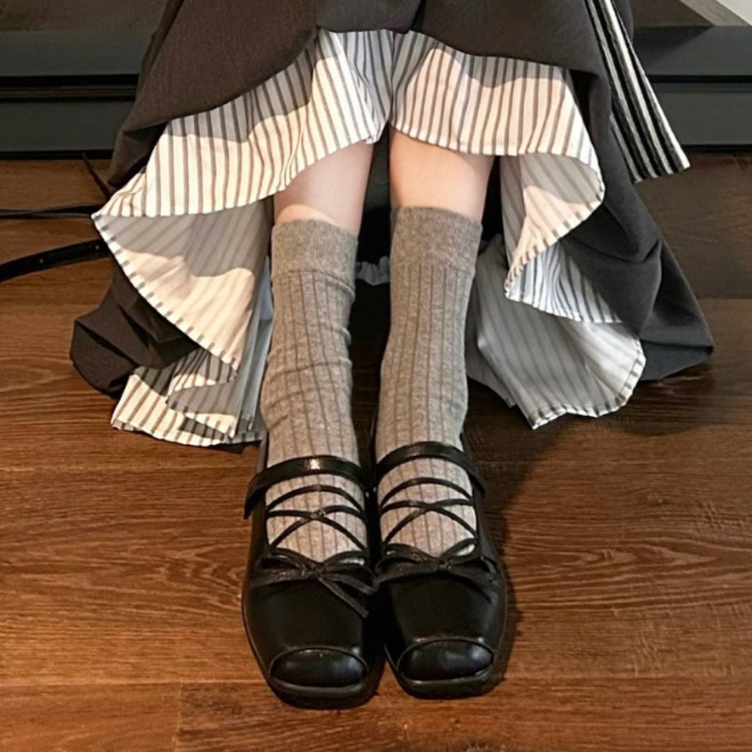 Damen bequeme Ballerinas mit elastischem Riemchen und gepolsterter Innensohle R&B