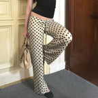 Damen Flared Pants mit Punkten R&B
