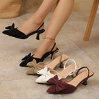 Damen Slingback-Pumps mit elegantem Schleifenakzent und komfortabler Sohle R&B