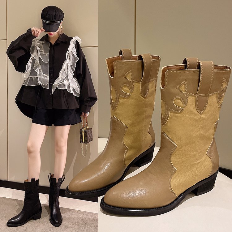 Damen Cowboy-Stiefel mit modischem Stickmotiv R&B