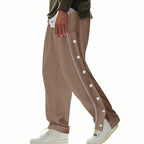 Herren Cargo-Hose mit Druckknopf-Design und seitlichem Reißverschluss R&B