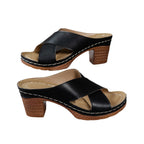 Damen Plattform-Sandalen mit gekreuztem Riemen und komfortablem Blockabsatz