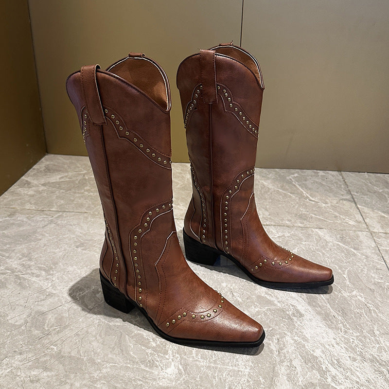 Damen Stiefeletten mit Nietenverzierung R&B