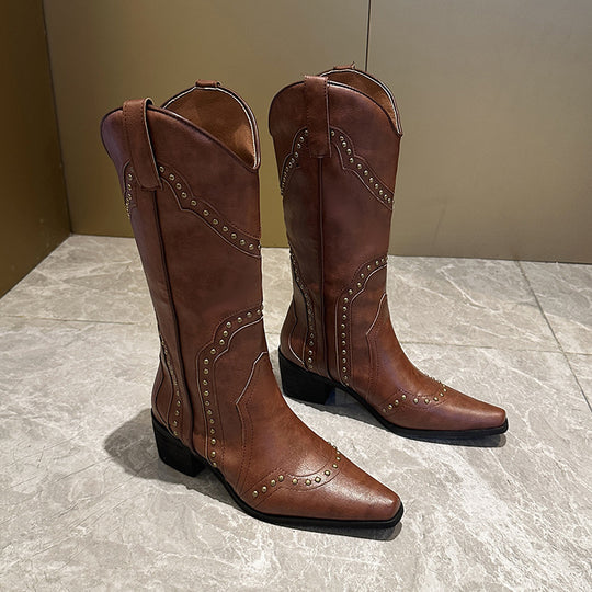 Damen Stiefeletten mit Nietenverzierung R&B