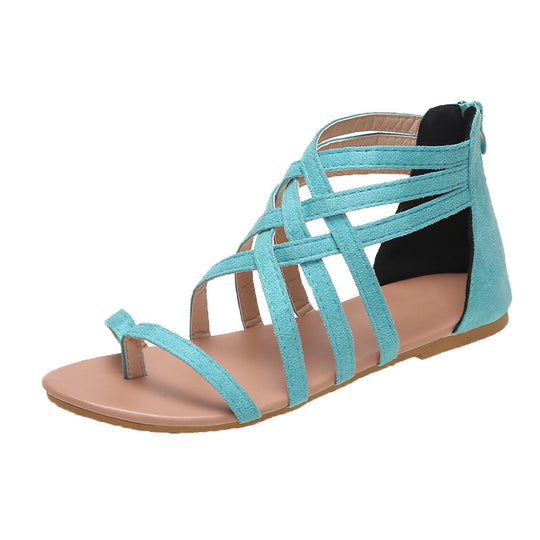 Damen Sommerliche Zehentrenner Sandalen mit floralem Design R&B