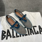 Damen Netz-Slipper mit verstellbarem Riemen und weichem Innenfutter R&B