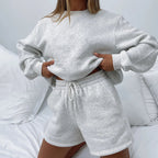 Damen Lässiges Sweater-Shorts-Set mit hohem Tragekomfort R&B
