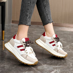 Damen Sportliche Plateau Sneakers mit atmungsaktivem Obermaterial R&B