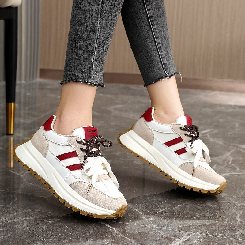 Damen Sportliche Plateau Sneakers mit atmungsaktivem Obermaterial R&B