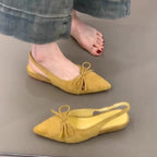 Damen Sling-Ballerinas mit dekorativem Schleifendetail und komfortablem Fußbett R&B