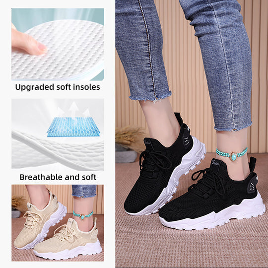 Damen Athletische Sneakers mit atmungsaktivem Obermaterial und rutschfester Sohle R&B