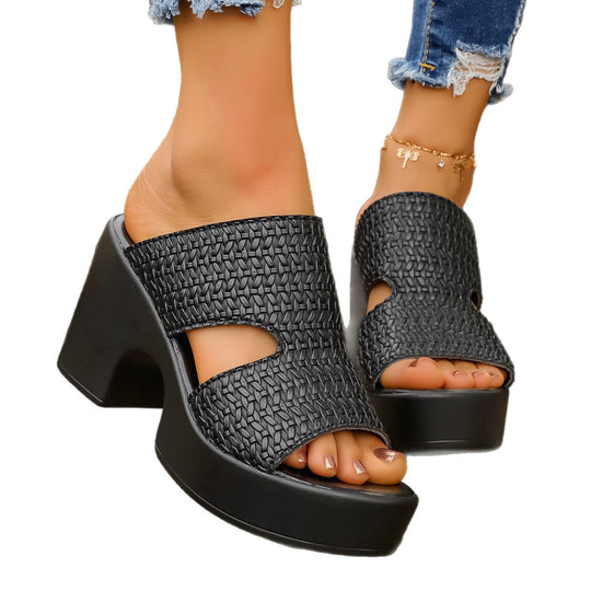 Damen Plateaupumps mit offenen Seiten R&B