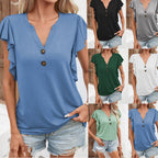 Damen T-Shirt mit Rüschendetails