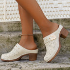 Damen Clogs mit atmungsaktivem Design und eleganten Perforationen R&B