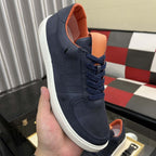 Herren lässige Leder Sneakers mit modischen Akzenten von R&B