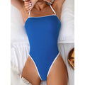 Damen einteiliges Badeoutfit mit modernem Schnitt und verstellbaren Trägern R&B