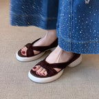 Damen Sandalen mit dekorativem Knoten und komfortabler Sohle R&B