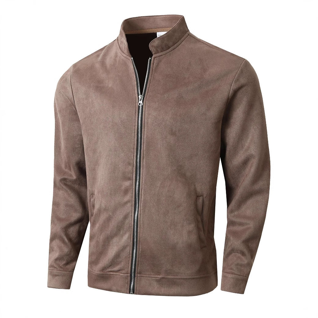 Herren Fleecejacke mit Stehkragen und seitlichen Taschen R&B
