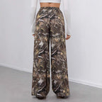 Damen Freizeit Palazzohose im modernen Camouflage-Design R&B