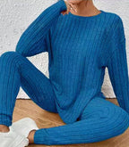 Damen Lässiges Strickset mit Rippstruktur und weitem Schnitt R&B