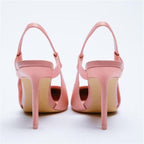 Damen Slingback-Pumps mit elegantem Spitzen-Design und modischem Riemensystem R&B