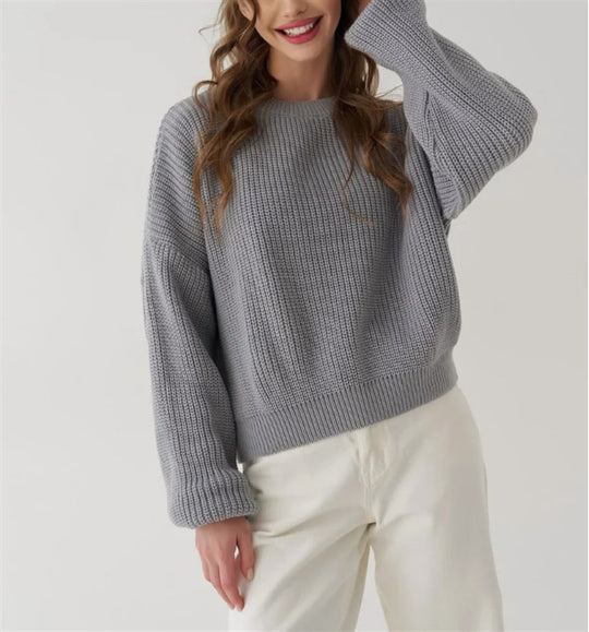 Damen lässiger Strickpullover R&B