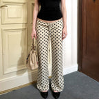 Damen Flared Pants mit Punkten R&B