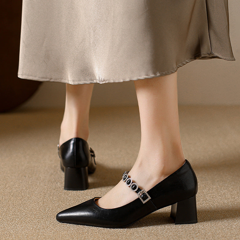 Damen Glamouröse Slingback-Pumps mit funkelnder Schnallen-Applikation