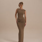 Damen glamouröses Abendkleid mit figurbetontem Schnitt und eleganter Raffung R&B
