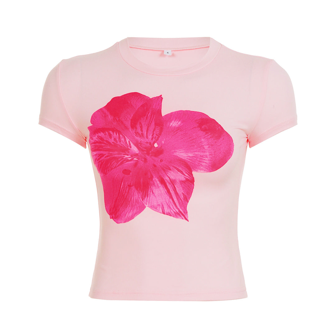 Damen T-Shirt mit floralem Aufdruck R&B