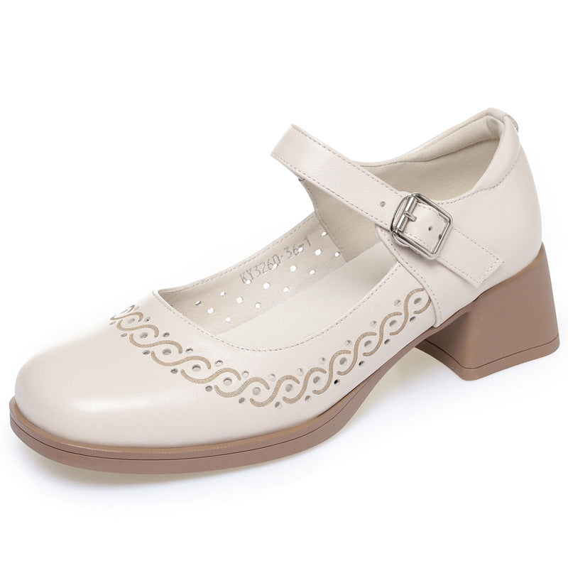Damen Ballerinas mit verstellbarem Riemen und dekorativem Schnitt R&B