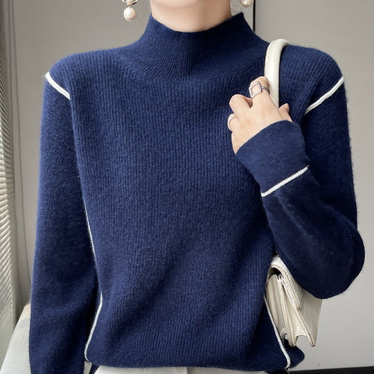 R&B | Eleganter schlichter Rollkragenpullover
