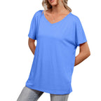 Damen asymmetrisches Oversized T-Shirt mit lässigem Schnitt