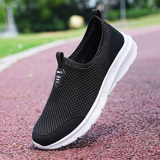 Unisex nan ultraleichter Netz-Slipper mit viskoelastischem Fußbett und flexibler rutschfester Laufsohle R&B