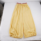Damen Bequeme Palazzo-Hosen mit elastischem Bund und verstellbarem Kordelzug R&B