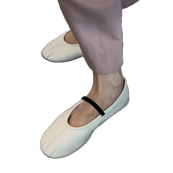 Damen Bequeme Ballerinas mit elastischem Riemen und weichem Innenfutter R&B