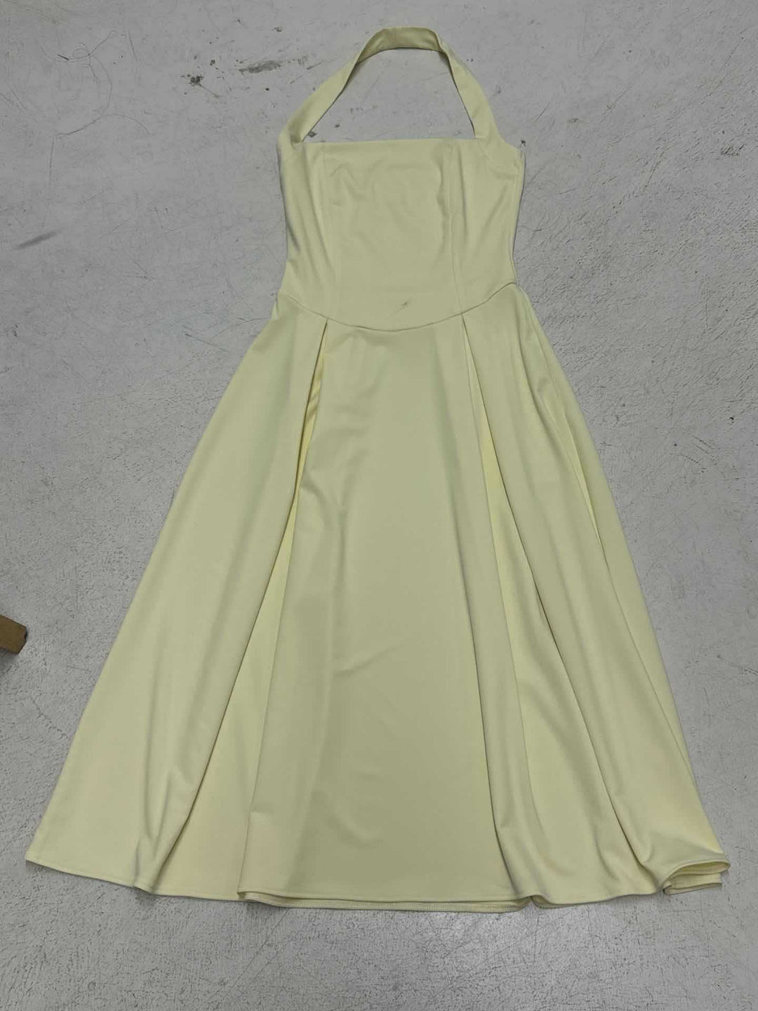 Damen elegantes A-Linien Kleid mit Spaghetti-Trägern und fließendem Saum R&B