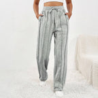 Damen lässige Plissee-Hose mit elastischem Bund EB
