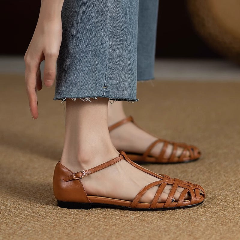 Damen Bequeme Sandalen mit offenem Zehenbereich und elegantem Riemchen-Design R&B