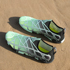 Damen Aqua-Schuhe mit rutschfester Sohle und elastischem Schnellschnürsystem