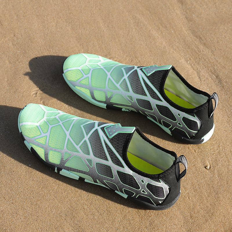 Damen Aqua-Schuhe mit rutschfester Sohle und elastischem Schnellschnürsystem