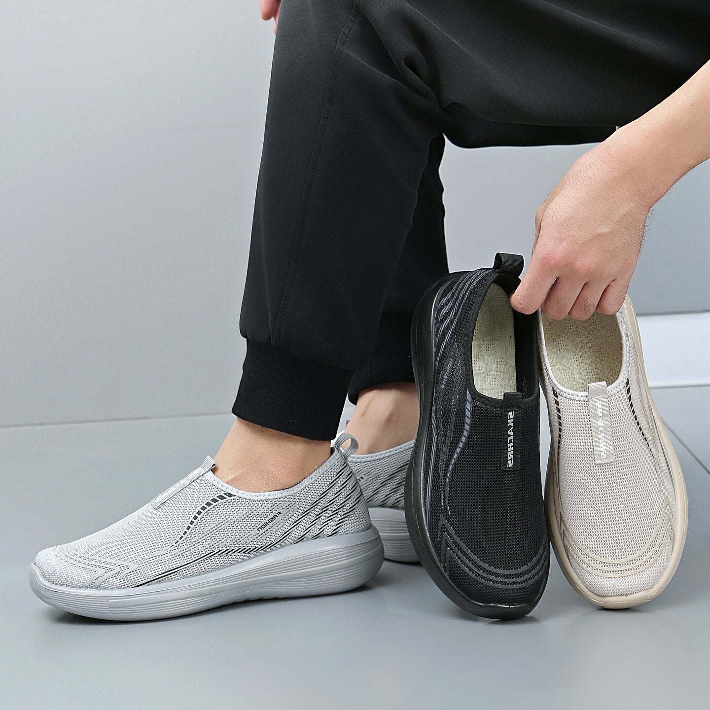 Damen Atmungsaktive Slip-On Sportschuhe R&B