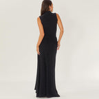 Damen Glitzerndes Maxikleid mit hohem Schlitz und elegantem Design R&B