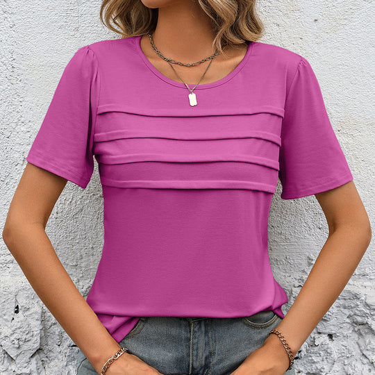 Damen elegantes T-Shirt mit strukturiertem Design R&B
