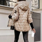 Damen Steppjacke mit hohem Kragen und praktischen Taschen R&B