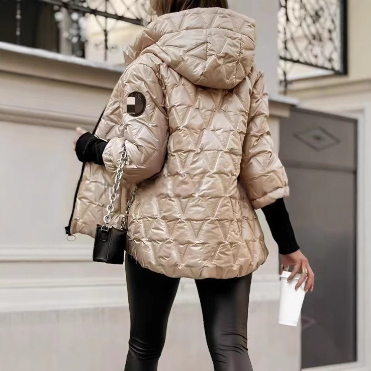 Damen Steppjacke mit hohem Kragen und praktischen Taschen R&B