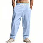 Herren bequeme und lässige Freizeithose mit elastischem Bund und seitlichen Taschen R&B