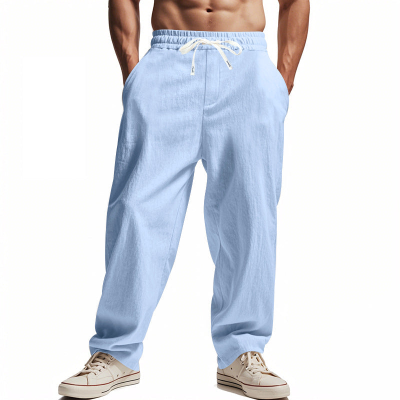 Herren bequeme und lässige Freizeithose mit elastischem Bund und seitlichen Taschen R&B