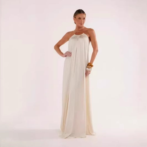 Elegantes Maxikleid mit Halsband