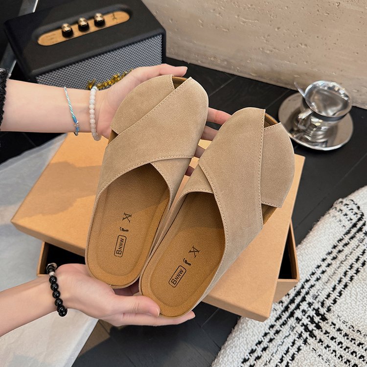 Damen offene Clogs mit ergonomischem Fußbett und antirutschfähiger Sohle R&B